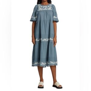 $425 The Great Heirloom Dress Blue size 0 New with tags